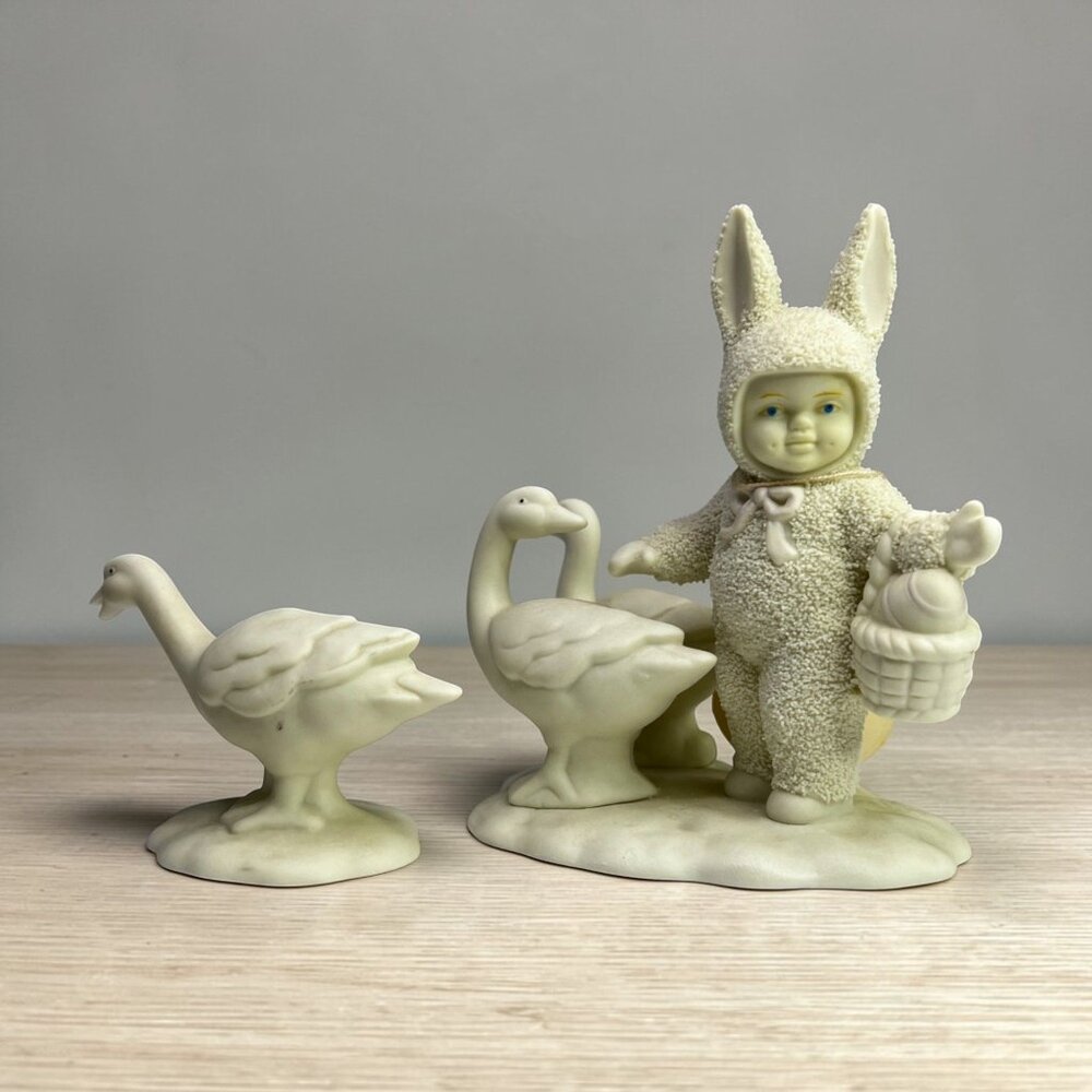 Dept 56 Snowbunnies Goosey Goosey & Gander Easter Village Figurines 1995